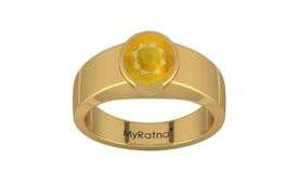 Gold Thailand Yellow Sapphire Ring Fine Quality (R10)
