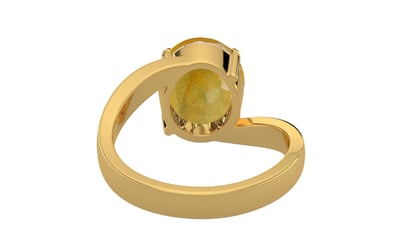Gold Thailand Yellow Sapphire Ring Fine Quality (R2)
