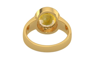 Gold Thailand Yellow Sapphire Ring Fine Quality (R3)