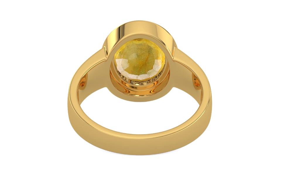 Gold Thailand Yellow Sapphire Ring Fine Quality (R3)