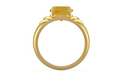 Gold Thailand Yellow Sapphire Ring Fine Quality (R4)