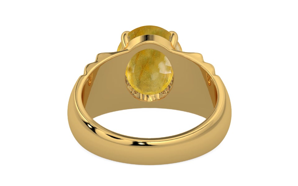 Gold Thailand Yellow Sapphire Ring Fine Quality (R4)
