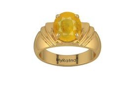 Gold Thailand Yellow Sapphire Ring Fine Quality (R4)