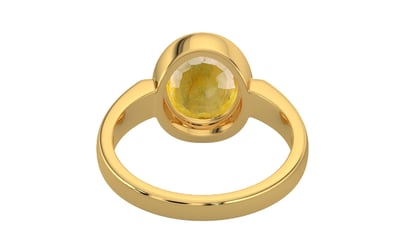 Gold Thailand Yellow Sapphire Ring Fine Quality (R6)