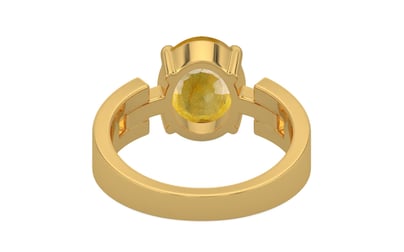 Gold Thailand Yellow Sapphire Ring Fine Quality (R8)