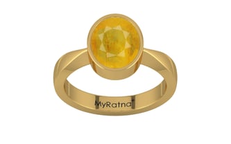 Gold Thailand Yellow Sapphire Ring Fine Quality (R9)