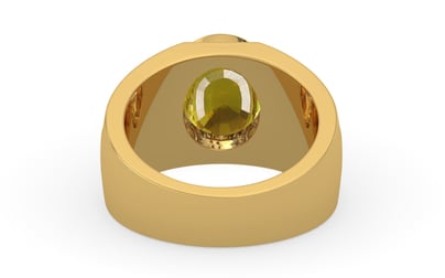Gold Thailand Yellow Sapphire Ring Limited Quality (R1)