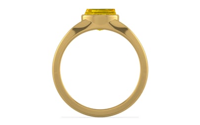 Gold Thailand Yellow Sapphire Ring Limited Quality (R10)