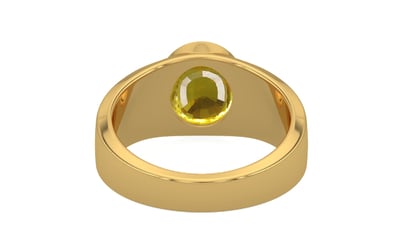 Gold Thailand Yellow Sapphire Ring Limited Quality (R10)