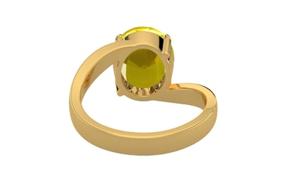 Gold Thailand Yellow Sapphire Ring Limited Quality (R2)