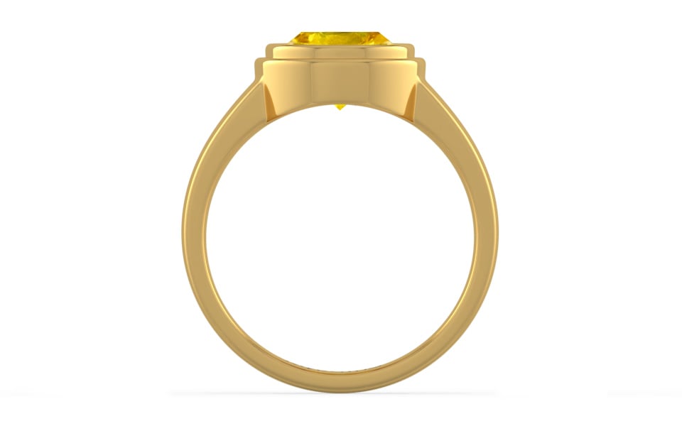 Gold Thailand Yellow Sapphire Ring Limited Quality (R3)