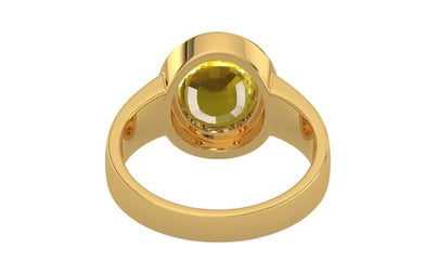 Gold Thailand Yellow Sapphire Ring Limited Quality (R3)