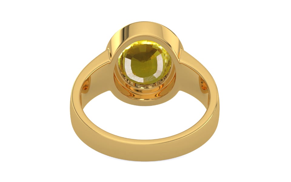 Gold Thailand Yellow Sapphire Ring Limited Quality (R3)