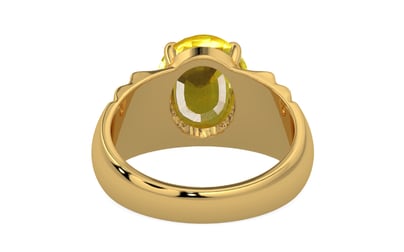 Gold Thailand Yellow Sapphire Ring Limited Quality (R4)