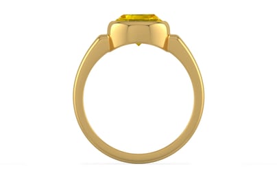 Gold Thailand Yellow Sapphire Ring Limited Quality (R6)