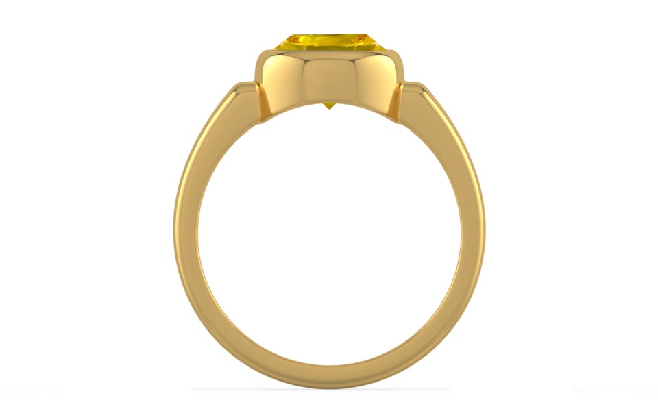 Gold Thailand Yellow Sapphire Ring Limited Quality (R6)