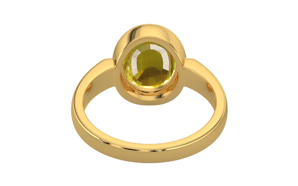 Gold Thailand Yellow Sapphire Ring Limited Quality (R6)