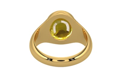 Gold Thailand Yellow Sapphire Ring Limited Quality (R7)