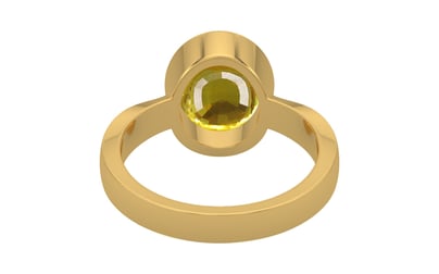 Gold Thailand Yellow Sapphire Ring Limited Quality (R9)