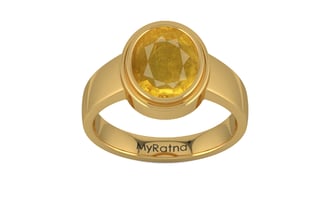 Gold Thailand Yellow Sapphire Ring Prime Quality (R3)