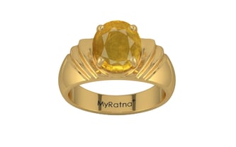 Gold Thailand Yellow Sapphire Ring Prime Quality (R4)