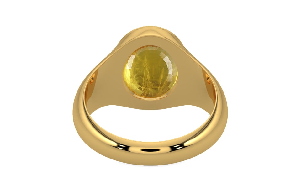Gold Thailand Yellow Sapphire Ring Prime Quality (R7)