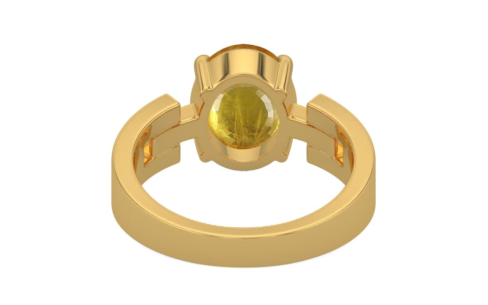 Gold Thailand Yellow Sapphire Ring Prime Quality (R8)