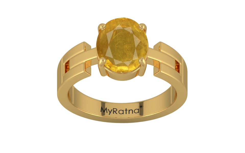 Gold Thailand Yellow Sapphire Ring Prime Quality (R8)
