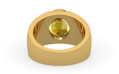 Gold Thailand Yellow Sapphire Ring Rare Quality (R1)