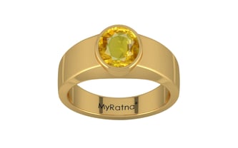 Gold Thailand Yellow Sapphire Ring Rare Quality (R10)