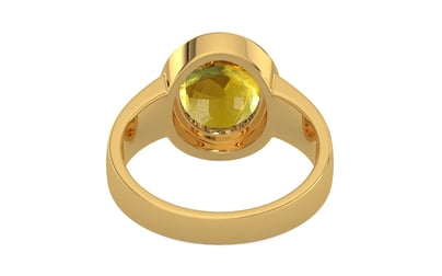 Gold Thailand Yellow Sapphire Ring Rare Quality (R3)
