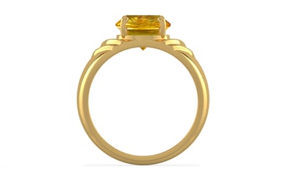 Gold Thailand Yellow Sapphire Ring Rare Quality (R4)