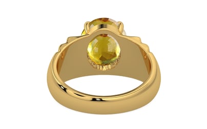 Gold Thailand Yellow Sapphire Ring Rare Quality (R4)