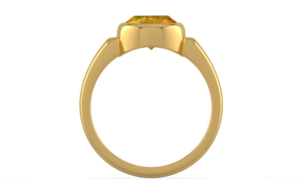 Gold Thailand Yellow Sapphire Ring Rare Quality (R6)