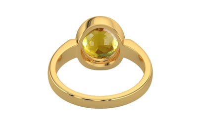 Gold Thailand Yellow Sapphire Ring Rare Quality (R6)
