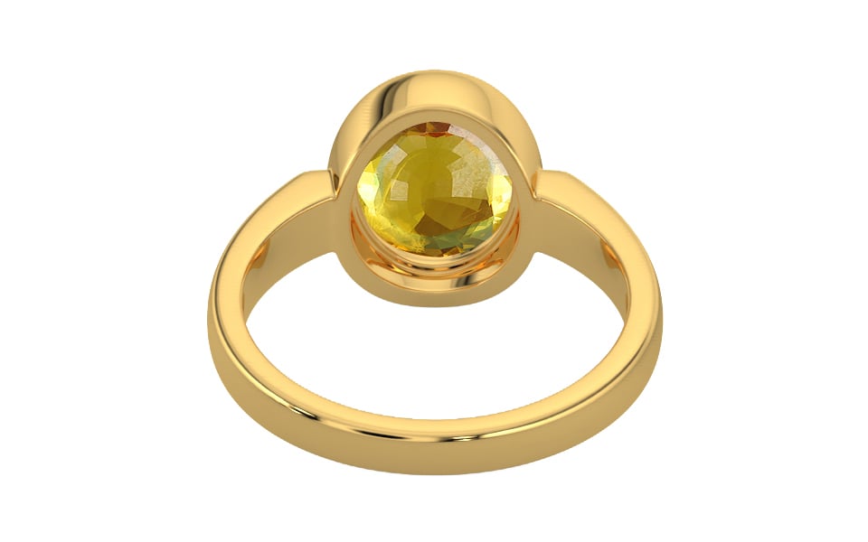 Gold Thailand Yellow Sapphire Ring Rare Quality (R6)