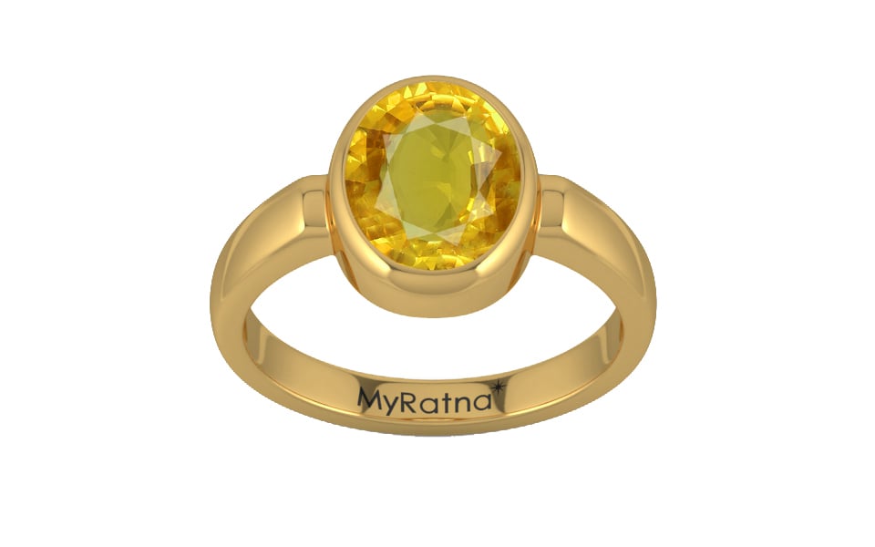 Gold Thailand Yellow Sapphire Ring Rare Quality (R6)