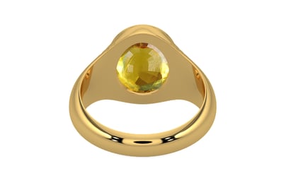 Gold Thailand Yellow Sapphire Ring Rare Quality (R7)