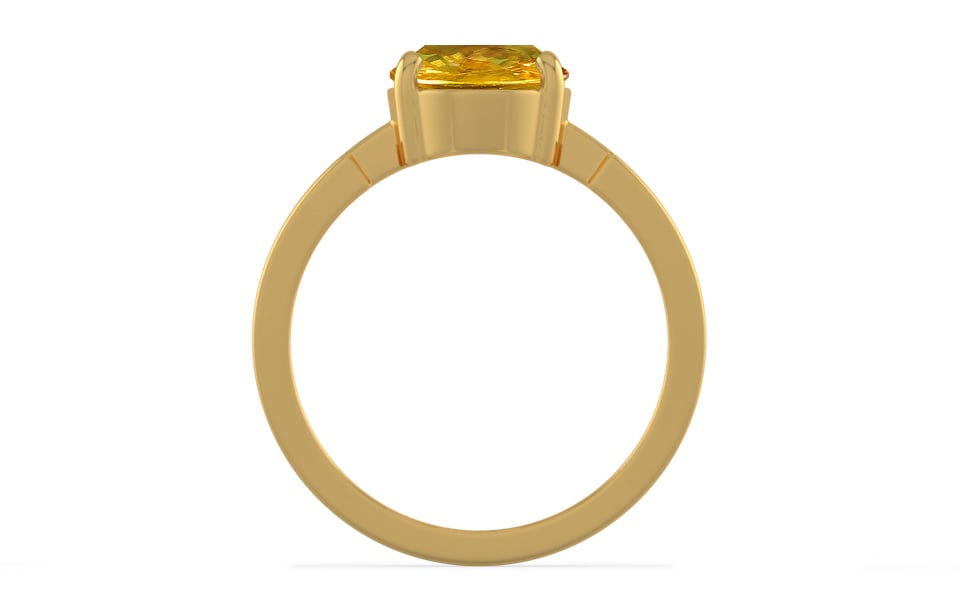 Gold Thailand Yellow Sapphire Ring Rare Quality (R8)
