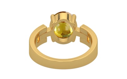 Gold Thailand Yellow Sapphire Ring Rare Quality (R8)