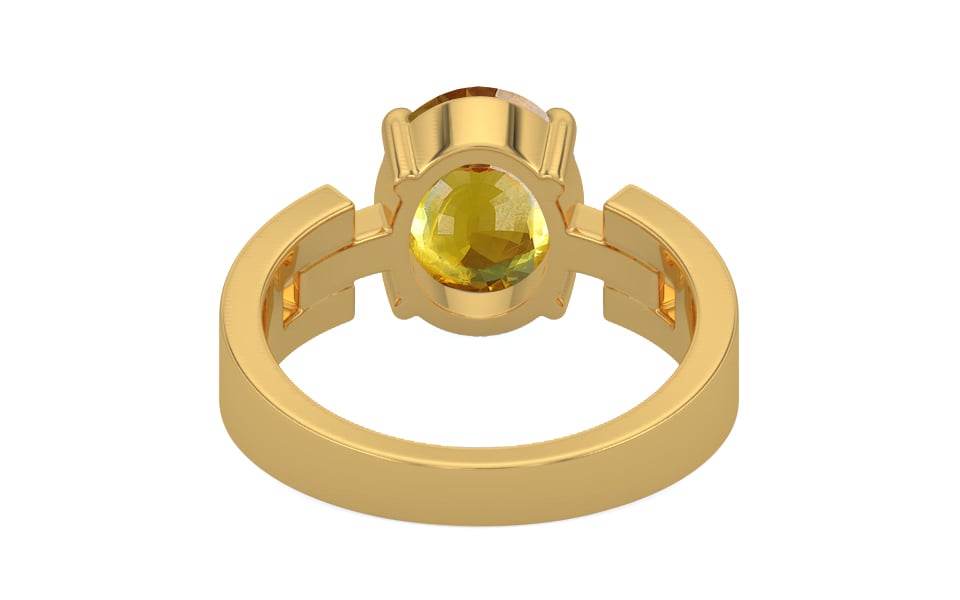 Gold Thailand Yellow Sapphire Ring Rare Quality (R8)