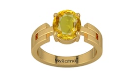 Gold Thailand Yellow Sapphire Ring Rare Quality (R8)