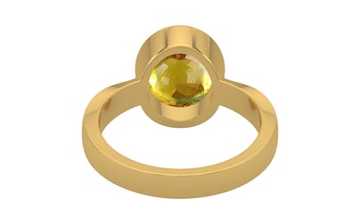 Gold Thailand Yellow Sapphire Ring Rare Quality (R9)