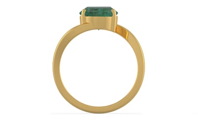 Gold Zambian Emerald Ring Fine Quality (R2)