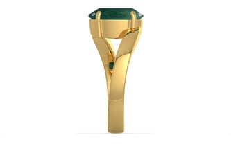 Gold Zambian Emerald Ring Prime Quality (R2)