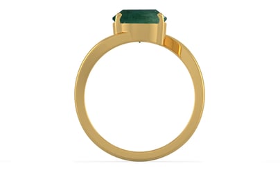 Gold Zambian Emerald Ring Prime Quality (R2)