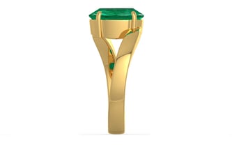 Gold Zambian Emerald Ring Rare Quality (R2)