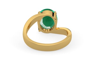 Gold Zambian Emerald Ring Rare Quality (R2)