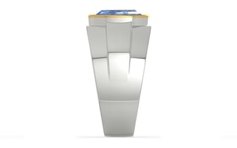 Goldcap Ceylon Blue Sapphire Ring Fine Quality (R1)