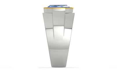 Goldcap Ceylon Blue Sapphire Ring Fine Quality (R1)